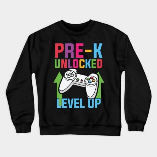 Pre K Unlocked Level Up Game Lover Back To School Gift Crewneck Sweatshirt